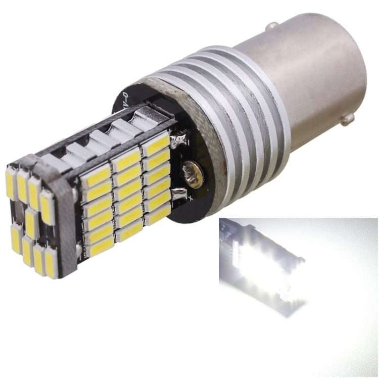 2 PCS 1156 9W 450LM White Light 45 LED 4014 SMD Car Brake Light Steering Light Bulb, DC 12V