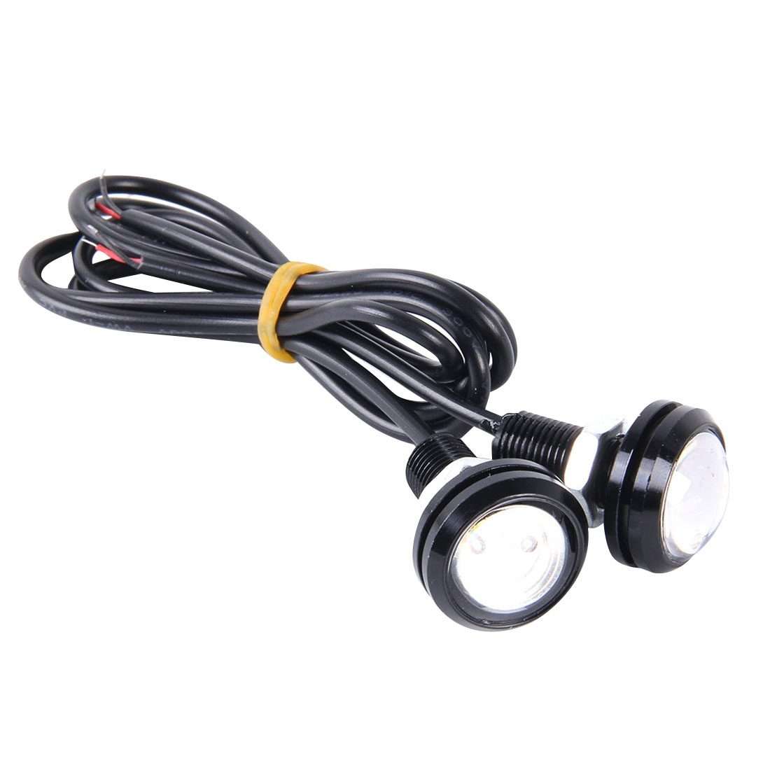 2 PCS 2x 3W Waterproof Eagle Eye light White LED Light for Vehicles, Cable Length ... (Blue Light)