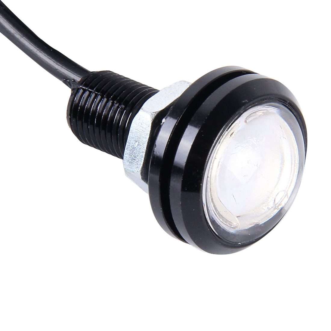 2 PCS 2x 3W Waterproof Eagle Eye light White LED Light for Vehicles, Cable Length ... (Blue Light)