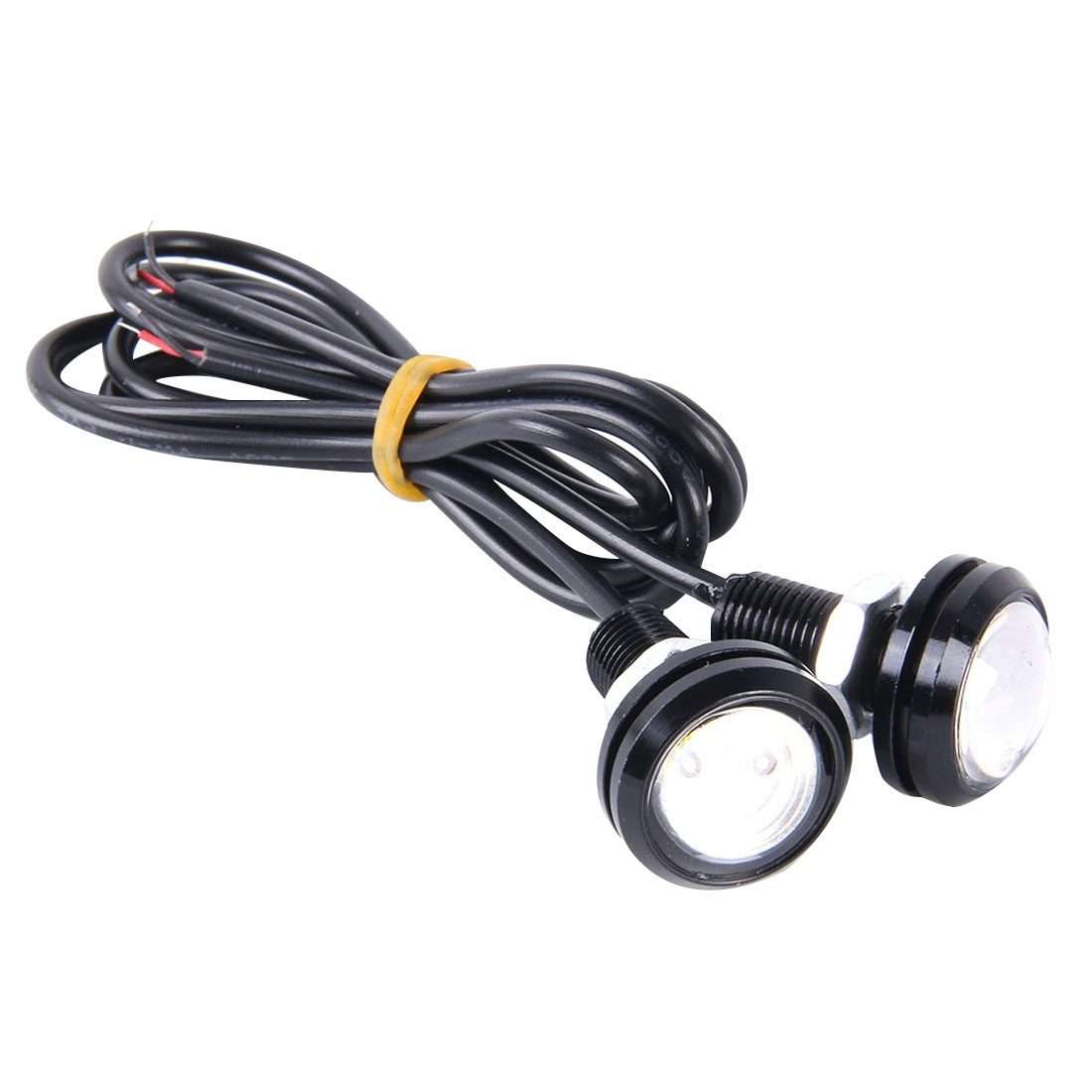 2 PCS 2x 3W 120LM Waterproof Eagle Eye light White LED Light for Vehicles, Cable Length: 60cm(Red)