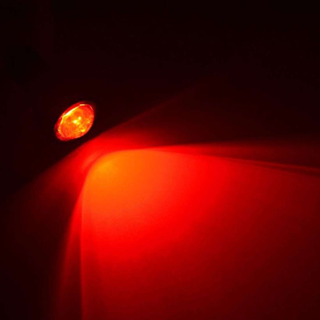 2 PCS 2x 3W 120LM Waterproof Eagle Eye light White LED Light for Vehicles, Cable Length: 60cm(Red)