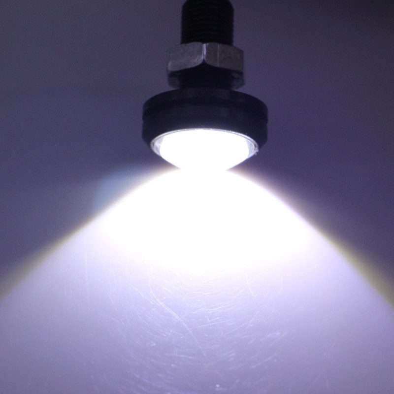 2 PCS 2x 3W 120LM Waterproof Eagle Eye light White LED Light for Vehicles, Cable Lengt ... (Black)