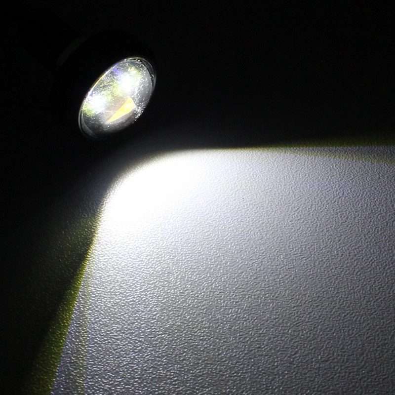 2 PCS 22.5mm 2W 200LM White + Yellow Light 4 LED SMD 5630 Eagle Eye Car Steering Light ... (Black)