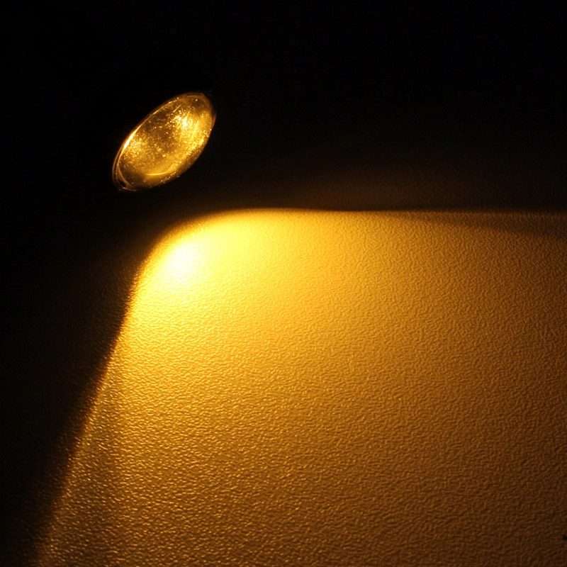2 PCS 22.5mm 2W 200LM White + Yellow Light 4 LED SMD 5630 Eagle Eye Car Steering Light ... (Black)