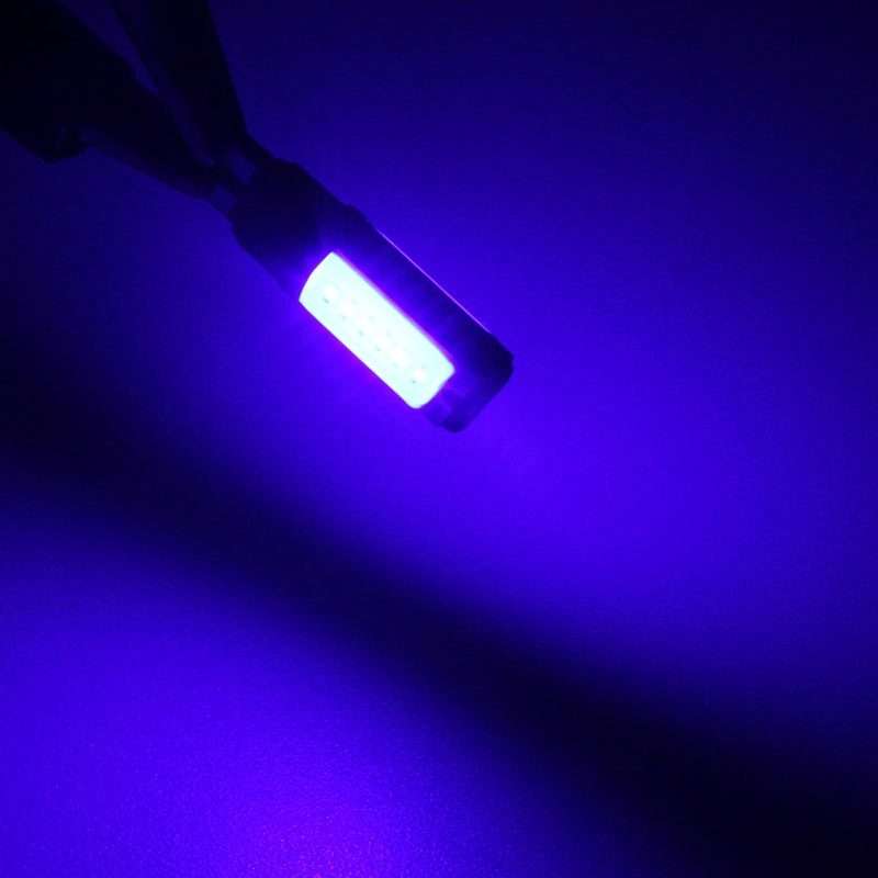 2 PCS T10 6W 180LM Blue Light Double-Faced 2 COB LED Decode Canbus Error-Free Car Clearnce Reading