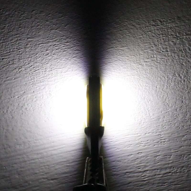 2 PCS T10 6W 180LM White Light Double-Faced 2 COB LED Decode Canbus Error-Free Car Clearnce Readin