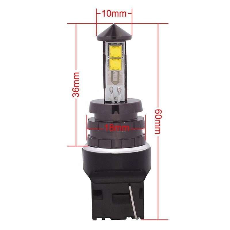 MZ T20 7440 20W 800LM White Light 4 XT-E LED Car Brake Light Daytime Running Light Bulb, DC 12-24V