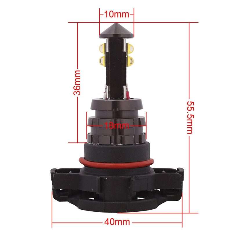 H16 20W 800LM White Light 4 XT-E LED Car Daytime Running Light Fog Light Bulb, DC 12-24V