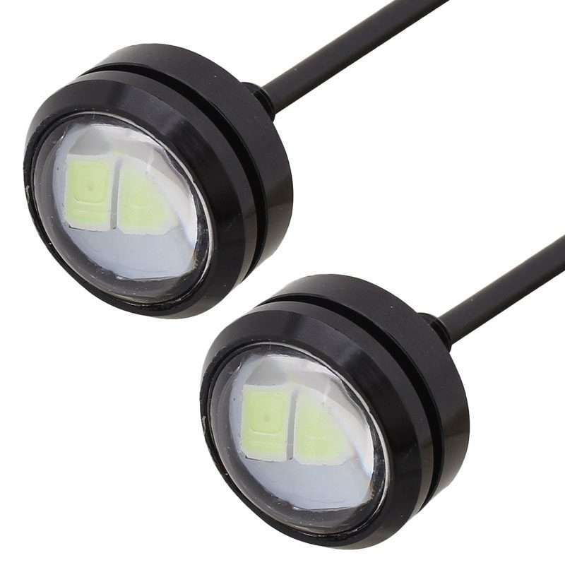 2 PCS 22.5mm 1.5W 150LM Ice Blue Light 3 LED SMD 5630 Spotlight Eagle Eye Light Daytime Running Li