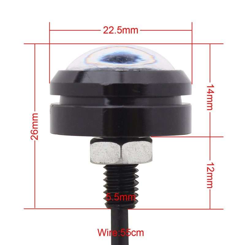 2 PCS 22.5mm 1.5W 150LM Pink Light 3 LED SMD 5630 Spotlight Eagle Eye Light Daytime Running Light