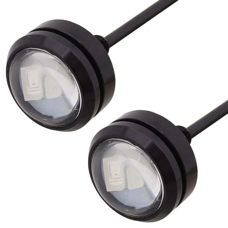 2 PCS 22.5mm 1.5W 150LM Red Light 3 LED SMD 5630 Spotlight Eagle Eye Light Daytime Running Light f
