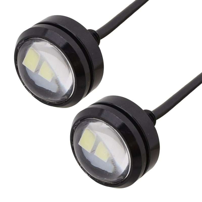 2 PCS 22.5mm 1.5W 150LM White Light 3 LED SMD 5630 Spotlight Eagle Eye Light Daytime Running Light