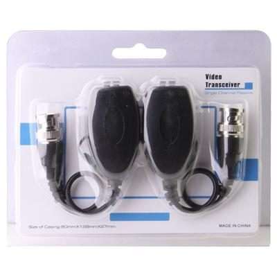 2 PCS Passive UTP Video Balun Transceiver(Black)