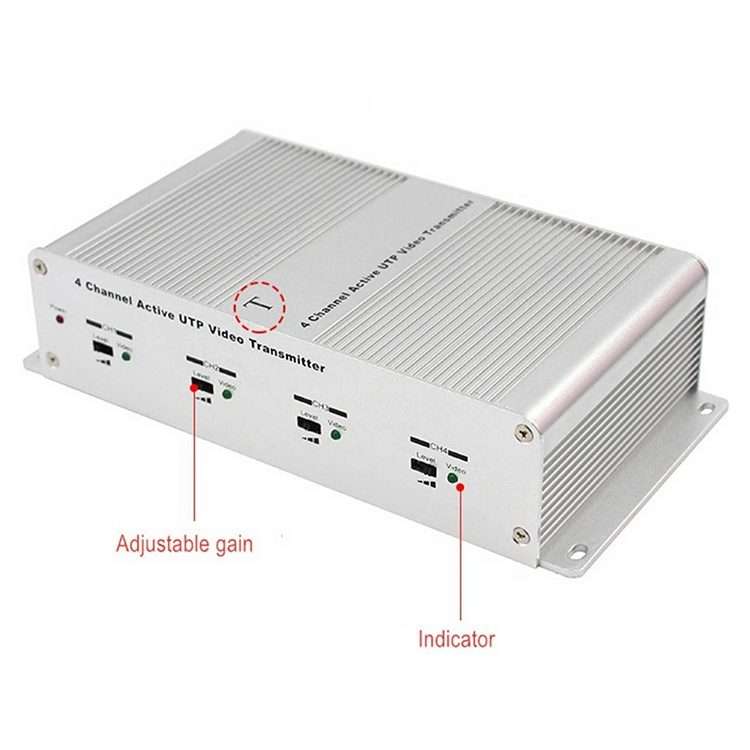 4 Channel Active UTP Video Transmitter(Silver)