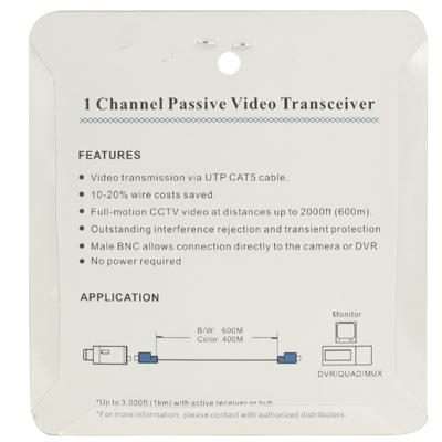 2 PCS 1 Channel Passive Video Transceiver