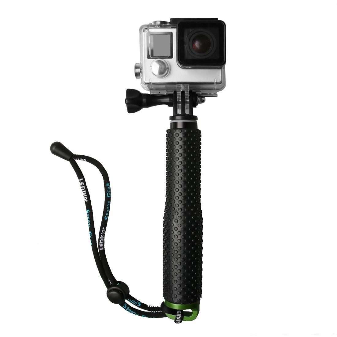 Handheld 49cm Extendable Pole Monopod with Screw for GoPro, Insta360, DJI and Other Ac ... (Green)