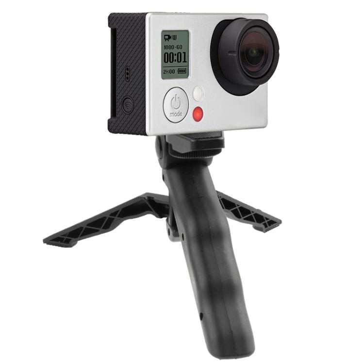Portable Folding Desktop Stand Rotation Tripod For GoPro, Insta360, DJI and Other Acti ... (Black)