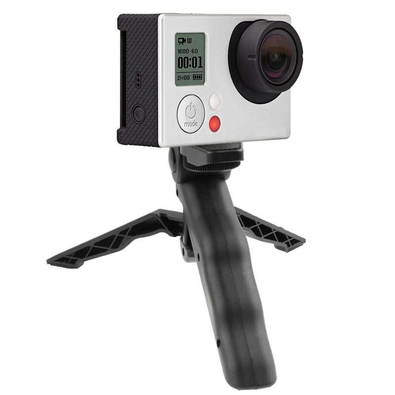 Portable Folding Desktop Stand Rotation Tripod For GoPro, Insta360, DJI and Other Acti ... (Black)