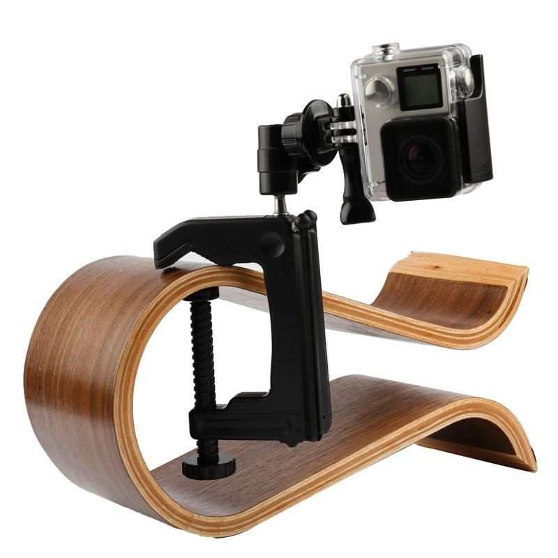 Desktop Fixed Clamp Holder Mount with Tripod Adapter for GoPro, Insta360, DJI and Other Action Cam