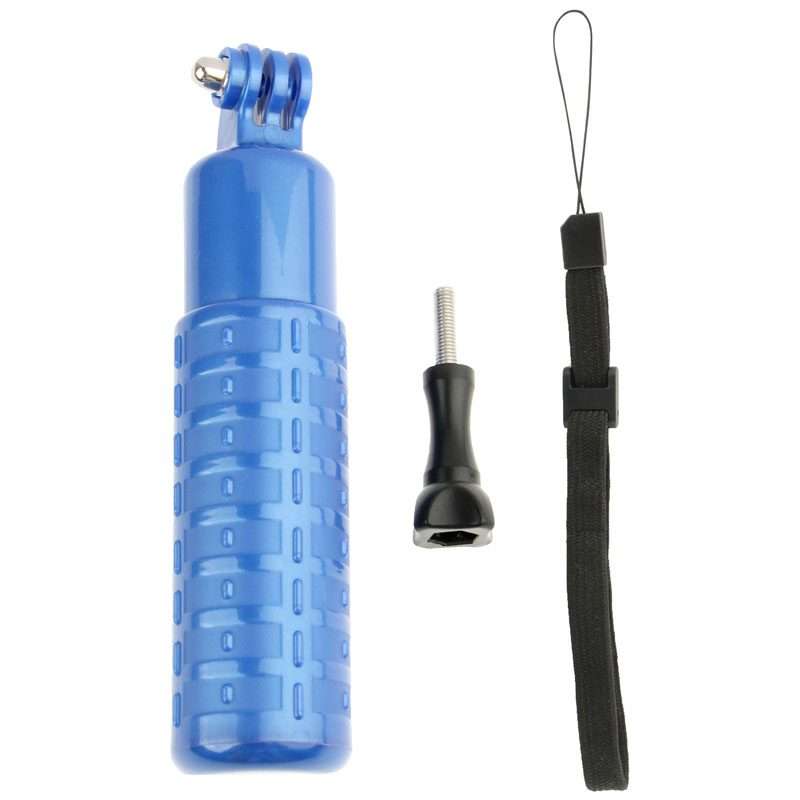 Bobber Floating Hand Grip Handheld Mount with Wrist Strap + Screw for GoPro, Insta360 ... (Blue)