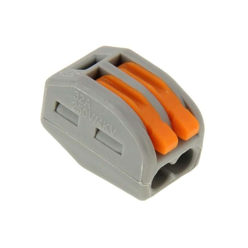 10 PCS Universal Compact 2 Pin Push Clamp Solderless Wire Connector