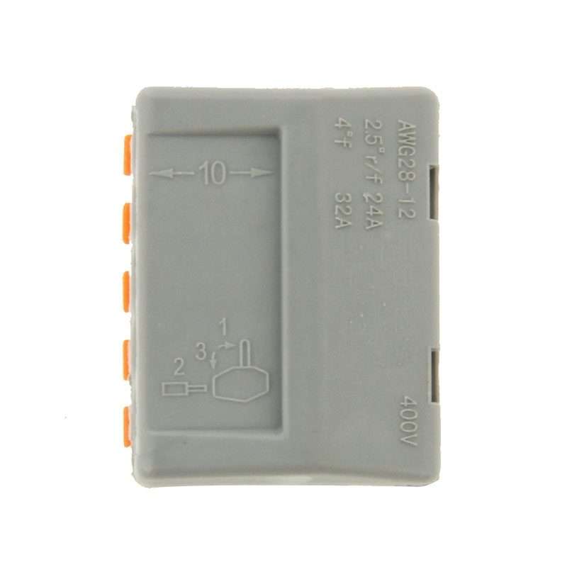 10 PCS Universal Compact 5 Pin Push Clamp Solderless Wire Connector