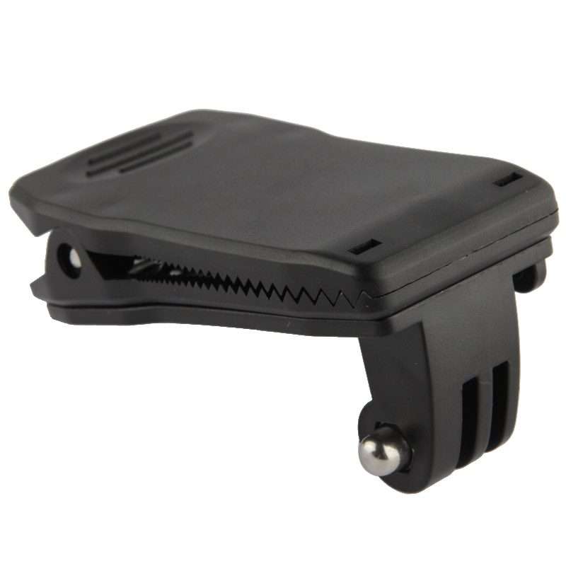 360 Degree Rotation Backpack Rec-Mounts Clip Clamp Mount for GoPro, Insta360, DJI and ... (Black)
