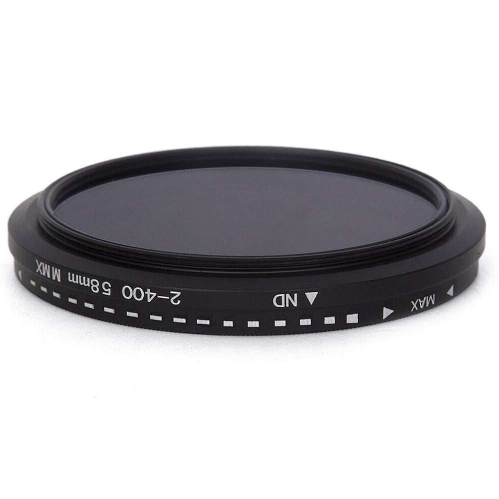 58mm ND Fader Neutral Density Adjustable Variable Filter ND 2 to ND 400 Filter(Black)
