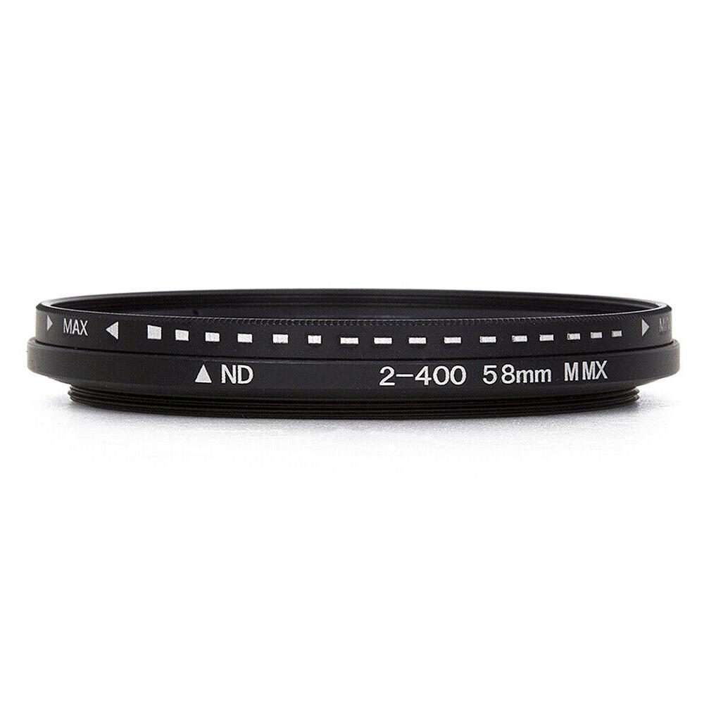 58mm ND Fader Neutral Density Adjustable Variable Filter ND 2 to ND 400 Filter(Black)