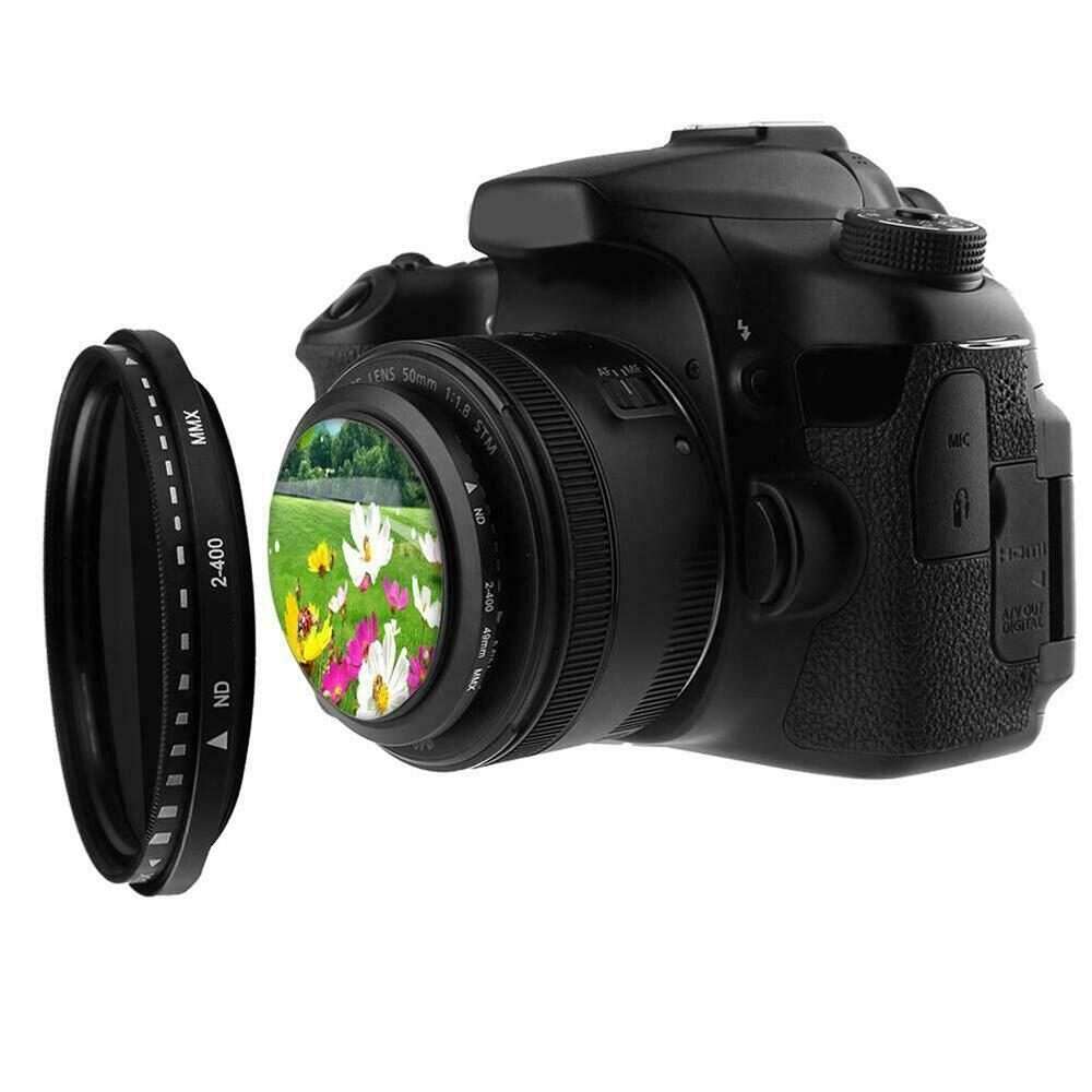52mm ND Fader Neutral Density Adjustable Variable Filter ND 2 to ND 400 Filter(Black)