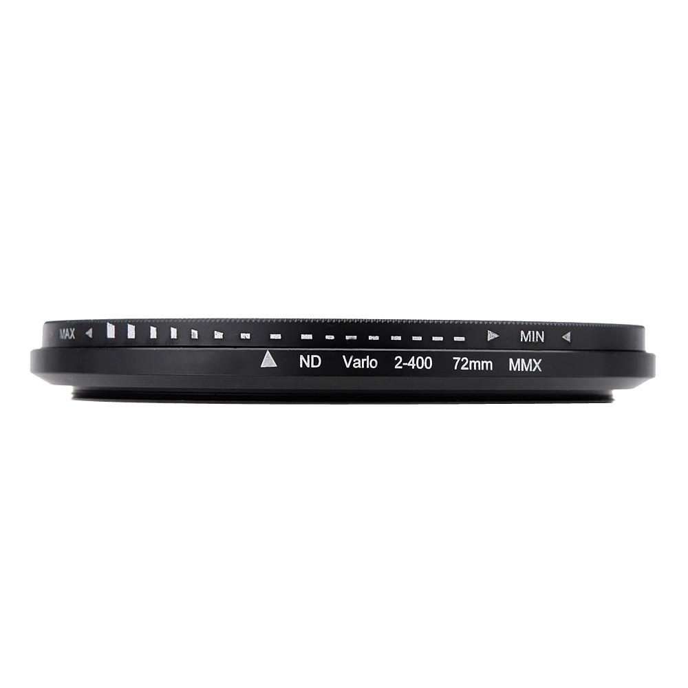 72mm ND Fader Neutral Density Adjustable Variable Filter ND 2 to ND 400 Filter(Black)