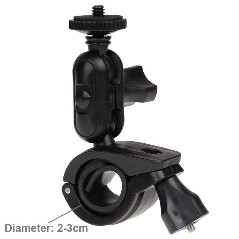360 Degrees Rotation Bicycle Motorcycle Holder Handlebar Mount with Screw & Tripod Adapter for PUL