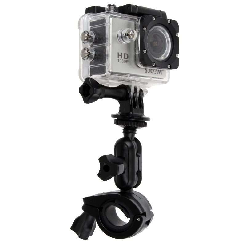 360 Degrees Rotation Bicycle Motorcycle Holder Handlebar Mount with Screw & Tripod Adapter for PUL