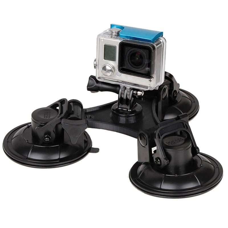 XM70-B Triangle Direction Suction Cup Mount with Hexagonal Screwdriver for GoPro, Inst ... (Black)