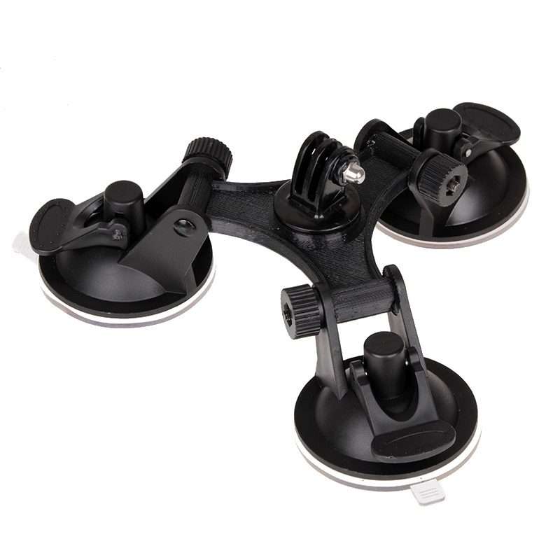 Triangle Direction Suction Cup Mount with Hexagonal Screwdriver for GoPro, Insta360 ... (XM70-A)