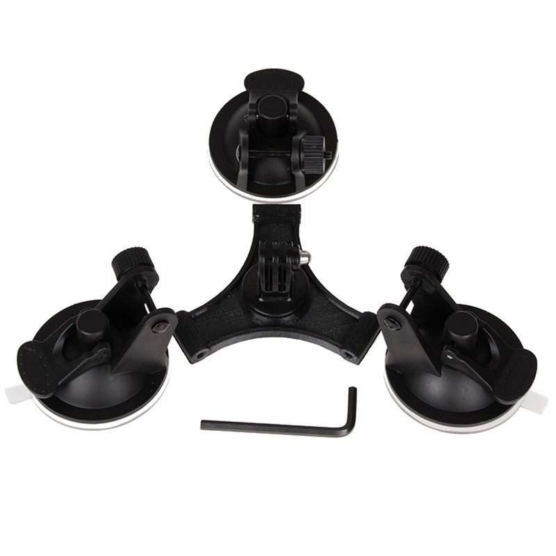 Triangle Direction Suction Cup Mount with Hexagonal Screwdriver for GoPro, Insta360 ... (XM70-A)