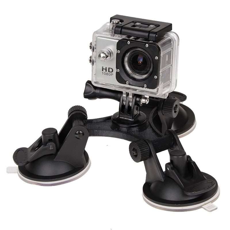 Triangle Direction Suction Cup Mount with Hexagonal Screwdriver for GoPro, Insta360 ... (XM70-A)