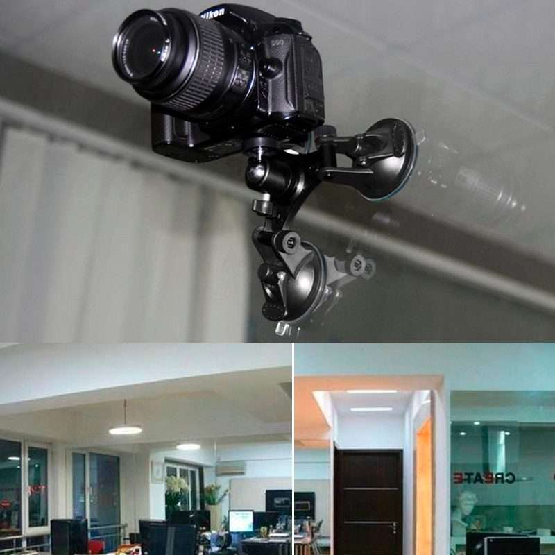 Triangle Direction Suction Cup Mount with Hexagonal Screwdriver for GoPro, Insta360 ... (XM70-A)