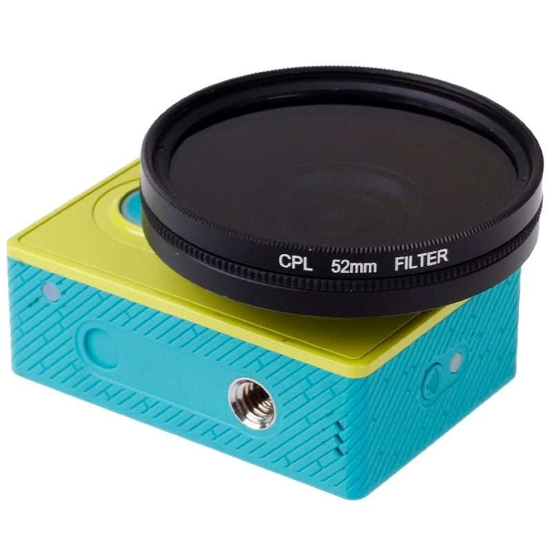 52mm CPL Filter Circular Polarizer Lens Filter with Cap for Xiaomi Xiaoyi 4K+ / 4K, Xiaoyi Lite, X