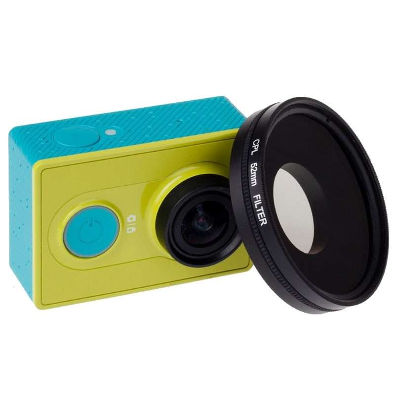52mm CPL Filter Circular Polarizer Lens Filter with Cap for Xiaomi Xiaoyi 4K+ / 4K, Xiaoyi Lite, X