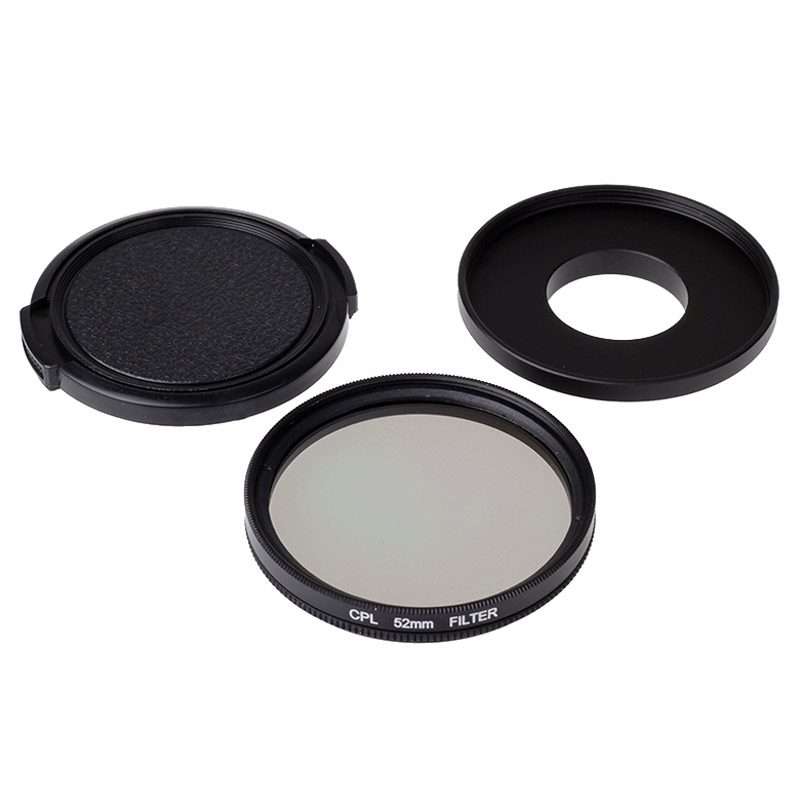 52mm CPL Filter Circular Polarizer Lens Filter with Cap for Xiaomi Xiaoyi 4K+ / 4K, Xiaoyi Lite, X
