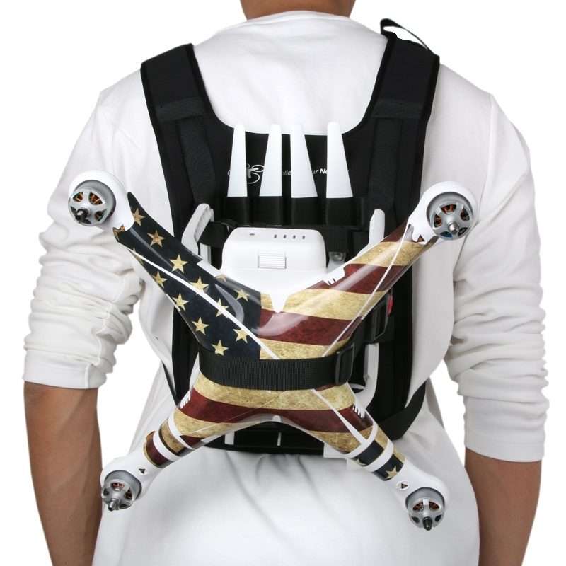Shoulder Backpack Carry Case Multipurpose Bag Neck Strap Belt for Dji Phantom 3 / 2 ... (Black)