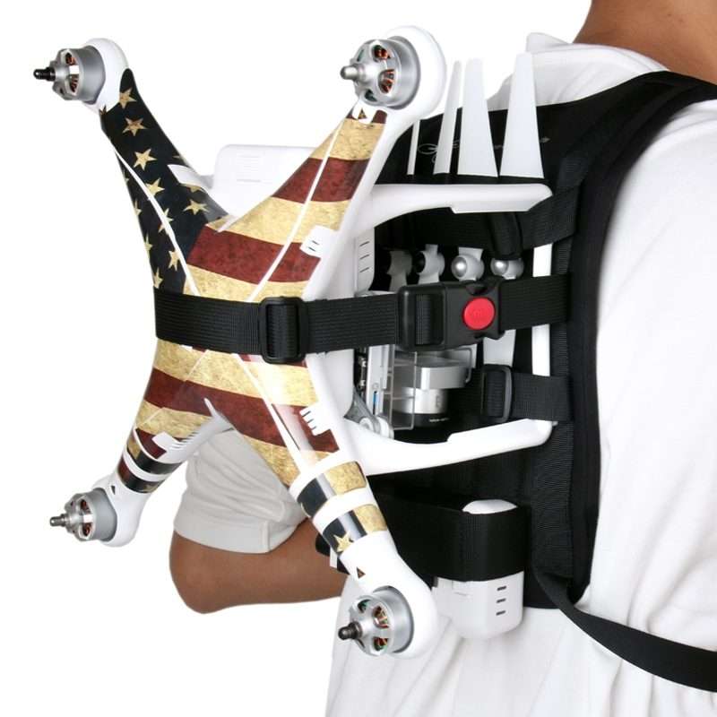 Shoulder Backpack Carry Case Multipurpose Bag Neck Strap Belt for Dji Phantom 3 / 2 ... (Black)