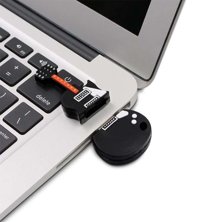 4GB Guitar Shape USB Flash Disk(Black)