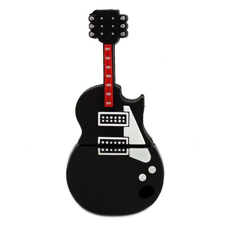 16GB Guitar Shape USB Flash Disk(Black)