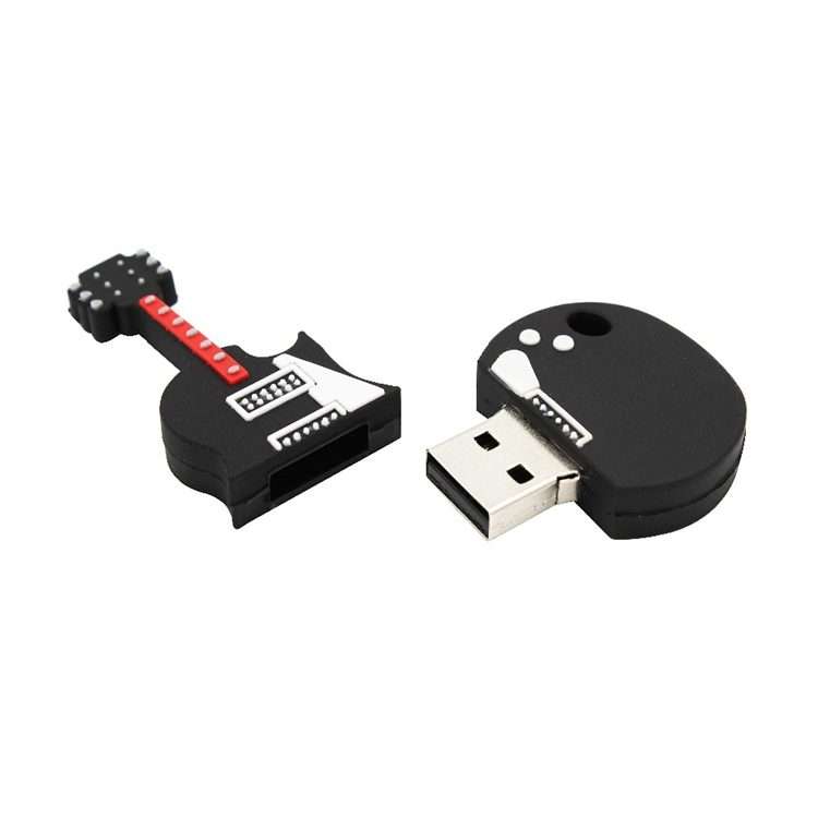 16GB Guitar Shape USB Flash Disk(Black)