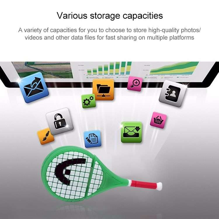 Tennis Racket Shape USB Flash Disk (4 GB)