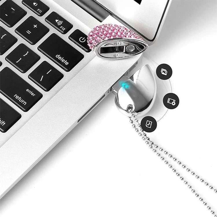 Heart Shaped Diamond Jewelry USB Flash Disk, Special for Valentines Day Gifts (2GB)