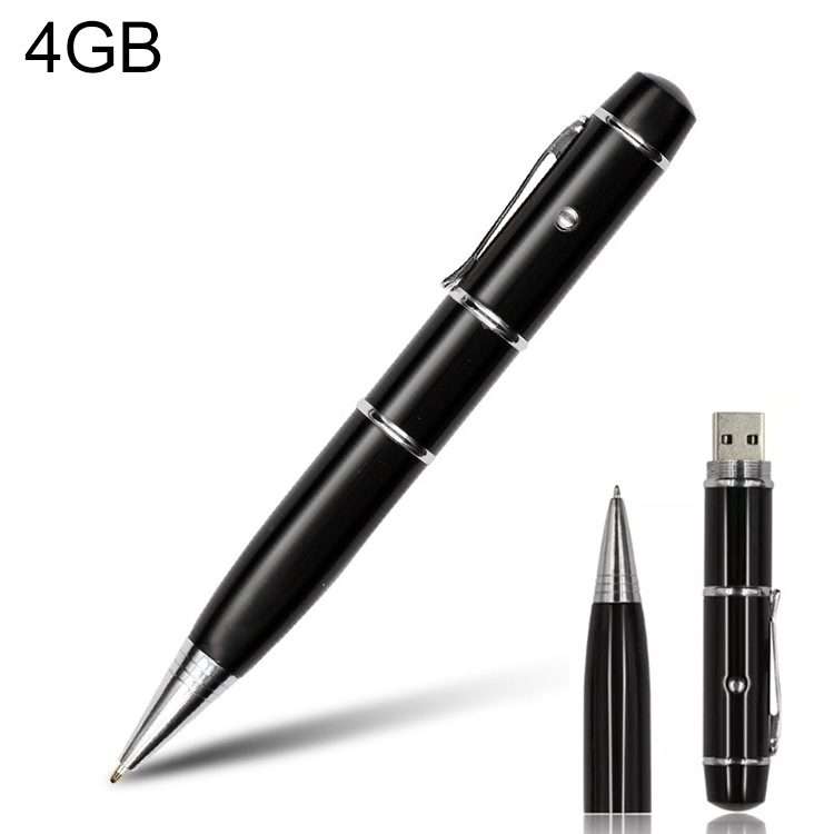 3 in 1 Laser Pen Style USB Flash Disk, 4GB (Black)(Black)
