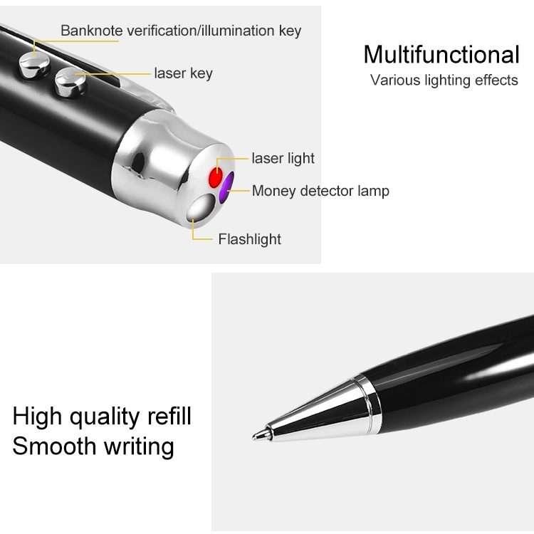 3 in 1 Laser Pen Style USB Flash Disk, Silver (2GB)